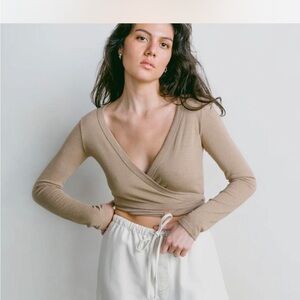 Ozma of california dance wrap top